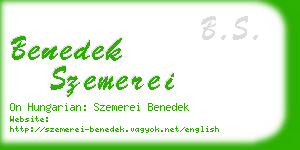 benedek szemerei business card